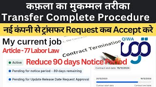 kafala complete process  transfer without company approval  reduce 90 days notice period new [upl. by Bartosch455]