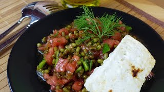 MUNGOBOHNEN Salat  Vegetarische Vitaminbombe mit Fetakäse Steak  Schnelle gesunde Mahlzeit [upl. by Ojytteb]