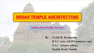 Indian Temple Architecture Indian Knowledge System [upl. by Hynda]