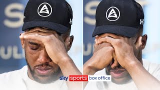 Anthony Joshua breaks into tears after Usyk defeat  PostFight Press Conference [upl. by Oran]