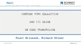 Runtime type collection and its usage in code transpiling [upl. by Shanleigh]