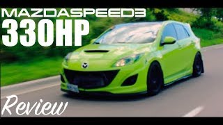 330HP Mazda MazdaSpeed3 Review The Green Monster [upl. by Acinorrev54]