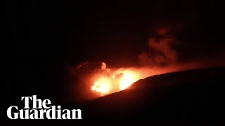 Explosions seen as Israel carries out strikes on Lebanon [upl. by Sacrod305]