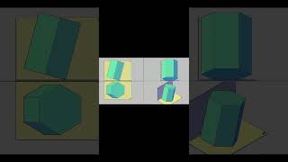 Projection of Hexagonal Prism  Resting with Base Edge shortsvideo engineeringdrawing [upl. by Aniar]