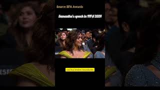 Boss girl speech by Samantha in IIFA 2024 ytshorts trending bossgirl [upl. by Saum36]