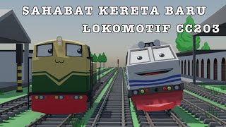 LOKOMOTIF CC203  ANIMASI KERETA API [upl. by Eidroj]