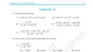 Ex82 Chapter  10 Introduction And Trigonometry Class 10th Maths New Edition  Full Exercise [upl. by Llamaj]