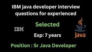 IBM Live Recording interview of the java candidate  Selected candidate  Experience 7 Years [upl. by Nesila]