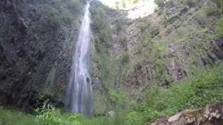 Agua DAlto Waterfall in Faial Madeira Island [upl. by Oemac]