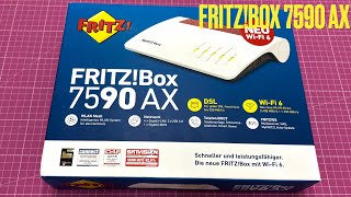 FRITZBox 7590 AX v3 Unboxing [upl. by Aerbma]