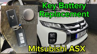 HOW TO CHANGE KEY BATTERY MITSUBISHI ASX SCHLÜSSEL BATTERIE WECHSELN [upl. by Trojan425]