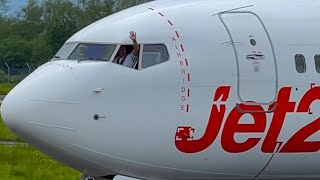 Jet 2 Boeing B737 Pilot’s Inaugural Departure From Liverpool John Lennon Airport [upl. by Nirrep595]