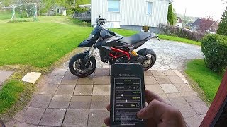 Ducati Hypermotard 821 with Quick Shift Healtech iQSE  0180 Onboard amp Soundcheck [upl. by Eppie]