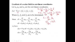 17 a Differential Operators in orthogonal curvilnear coordinates MTH623 Tensor Analysis Trim [upl. by Bille656]