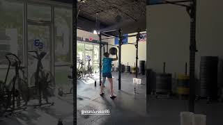 Partner WOD Wall Balls  Jump Rope  Burpee PullUps with Scoliosis [upl. by Sivart]