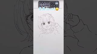 【MEMちょ】を5秒、10秒、1分、5分で描いた【推しの子】Drawing MEM in 5sec10sec1mins5mins 推しの子 drawing shorts [upl. by Ranita]