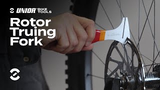 Rotor Truing Fork  Product Overview  Unior Bike Tools [upl. by Ibbed]