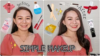 SIMPLE MAKEUP TUTORIAL FOR BEGINNERS USING AFFORDABLE PRODUCTS  Glad Ocampo [upl. by Schwing]