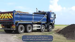 Seaton Carew Golf Club uses recycled sand produced by Scott Bros sustainable urban quarry [upl. by Eladnyl]