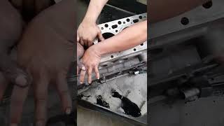 Tata Truck Model1615 Ex2 Engine liner selive opening work part1 [upl. by Spada309]