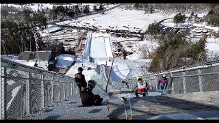 Ski Jumpers In The Air From Giant Pine Mountain Ski Jump skijump skijumping  Jason Asselin [upl. by Colton]