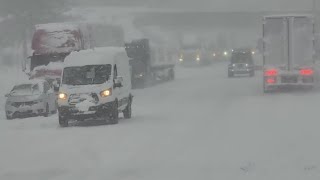 First Atmosphere River Blizzard hit Weed CA Heavy Snowfall Closed I5 [upl. by Oijres171]