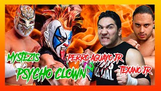 Psycho Clown amp Mystezis vs Perro Aguayo jr amp Texano Jr  Lucha completa [upl. by Chellman]