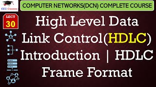 L30 High Level Data Link ControlHDLC Introduction  HDLC Frame Format  DCN Lectures in Hindi [upl. by Levan]