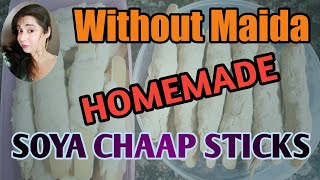 Homemade soya chaap sticks without maidafull of proteinfibregood for diabetesgreat in keto diet [upl. by Trebron]