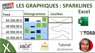 tuto celine mca le graphique sparkline Excel [upl. by Durstin]