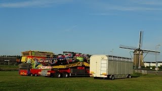 Kermis Uitgeest 2016 Transport en opbouw Deel 1 [upl. by Fanning218]