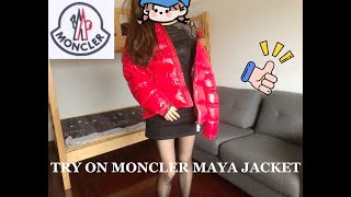 Moncler Maya Red down jacket Review [upl. by Danae]