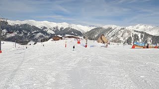 3 Valleys  GoPro POV skiing Ariondaz Blue run in Courchevel France in March 2020 [upl. by Annohsat]