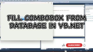 How to fill ComboBox from a database in VBNet combobox [upl. by Aed]