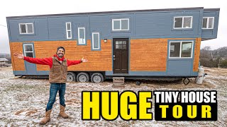 BIGGEST Tiny House TOUR  Full Build  Luxury [upl. by Trebbor]