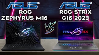 Rog Strix G16 2023 vs Rog Zephyrus M16 2023  Which Gaming Laptop is Worth Your Money [upl. by Esikram]