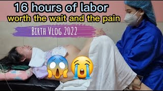 16 hours labor  Worth the pain  Birth Vlog 2022  Labor and pain delivery vlog  Normal delivery [upl. by Jamaal579]