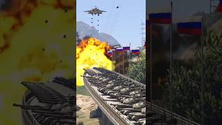 Ukranian F15 Eagle Dropped Clusterbombs On Russian military base Gta 5shorts [upl. by Aerdnua]