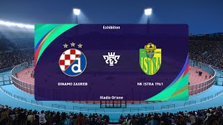 Dinamo Zagreb vs NK Istra 1961 08102023 HNL PES 2021 [upl. by Nosyd735]