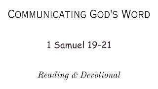 quotReading amp Devotional of 1 Samuel 1921quot [upl. by Stubbs]