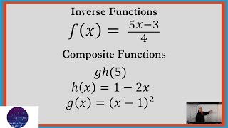 Inverse of a Functions amp Composite Functions [upl. by Diraf292]