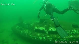 Fifish V6 following divers to a wreck [upl. by Annhej975]