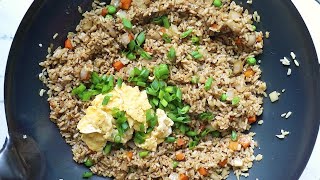 Healthy Fried Brown Rice Recipe [upl. by Acinorev]