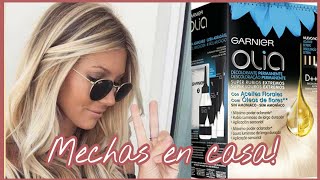 COMO HACER MECHAS EN CASA CON OLIA Garnier  V de Vero Style [upl. by Alane]