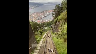 Bergen Norway Funicular Ride [upl. by Nythsa805]