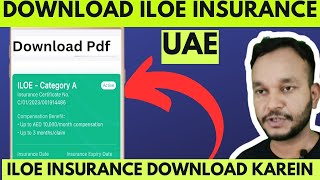 Download ILOE insurance Certificate in uae  How to download unemployment insurance certificate copy [upl. by Nayve624]