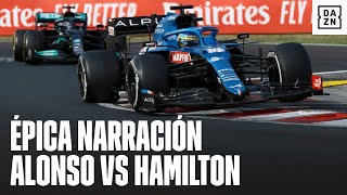 Antonio Lobato y su narración defensa de Fernando Alonso vs Hamilton en el GP de Hungría F1 2021 [upl. by Melena]