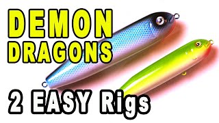 Catfish Rigs  Two Simple to Tie Demon Dragon Rigs for Catfish [upl. by Ymmaj508]