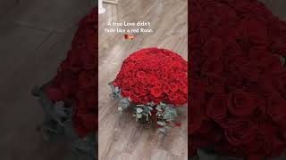 400 pcs red Rose for your Love fypyoutube freshflowerbouquet flowerarrangement rose reblooming [upl. by Twyla]