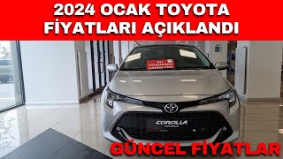 2024 OCAK TOYOTA FİYATLARI AÇIKLANDI  TOYOTA FİYAT LİSTESİ 2024  COROLLAYARİSHİLLUXCHR [upl. by Noreh398]